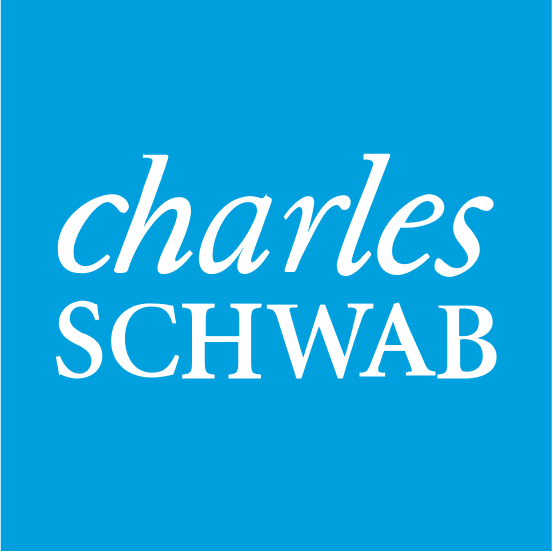 Blue and white Charles Schwab logo